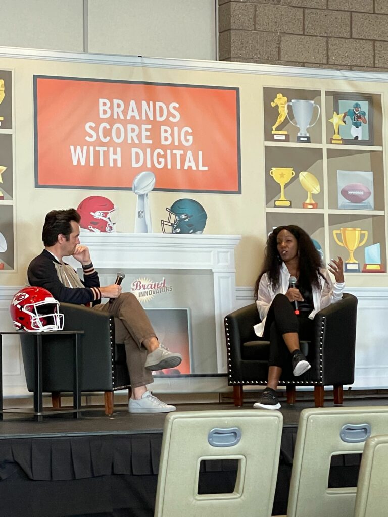 Photo of Charece Williams Gee, Head of Americas Sports Marketing, Under Armour and Ryan Pauley, Chief Revenue Officer, Vox Media