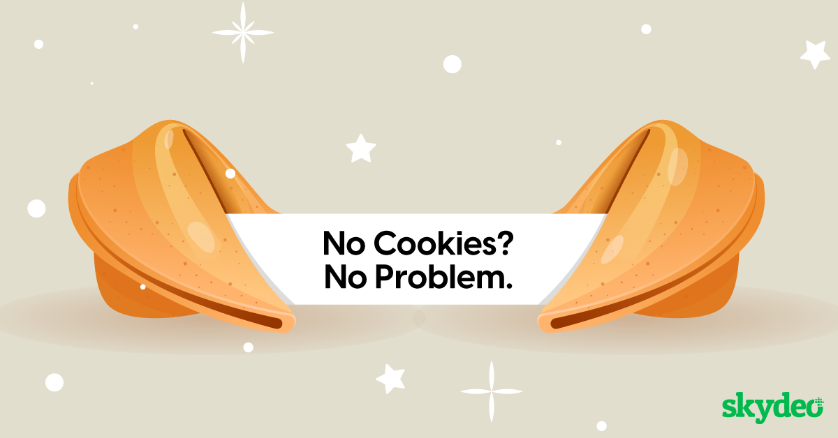 Two fortune cookies displaying the title: "No Cookies? No Problem."