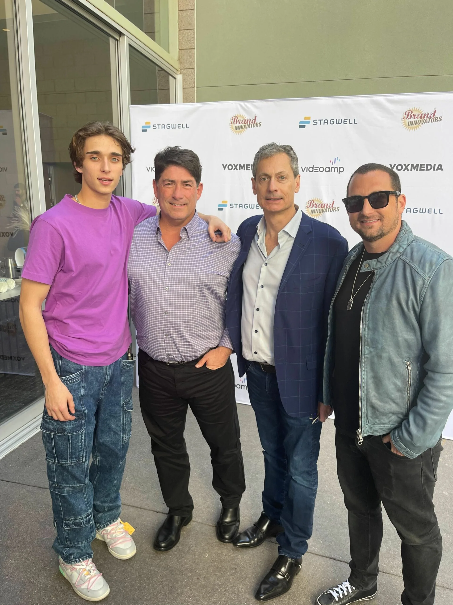 Photo of: Josh Richards, Media Personality / TikTok Influencer & Chairman of CrossCheck Studios, Mike Ford, CEO of Skydeo, Marc Sternberg, Co-Founder, Co-CEO, Brand Innovators, Chris Detert, COO, Influential
